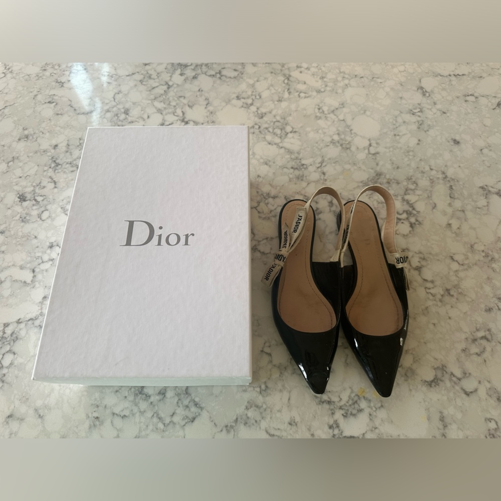 Christian Dior J’Adior Ballet Slingbacks, 37.5